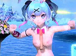 Hatsune Miku Nude Mod Rabbit Hole Costume Teasing Big Tits