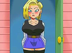 Dbz android 18 gives blowjob and fucks ass and pussy