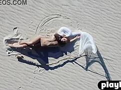 Medium tits brunette miluniel louis posed naked outdoor with sexy bubble butt babe