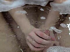 Bath Handjob Turns Into Steamy Underwater Cumshot Explosion