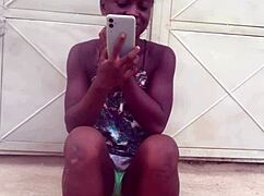 crazybitch continued twerking in clothes till she decides to twerk naked