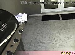 Blonde milf with big tits gets blowjob from stepson 😍