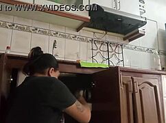 feeling excited as the technician fulfills my wild lesbian fantasy at home