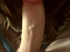 Huge White Cock Gets Sucked in POV by My Wife at Home