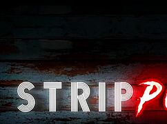 Nerdy babe strips her clothes, teasing with big natural tits.