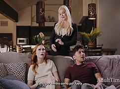 Step siblings bang hard to annoy stepmom Serene Siren and Scarlet Skies