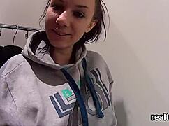 Adorable Czech Kitten Seduced in Hypermarket and Drilled Hard POV