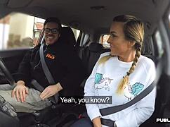 Busty Tattooed Milf Doggystyle Fucks In Public Driving Lesson