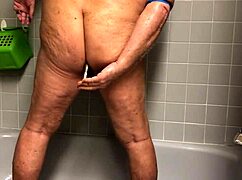 Shower fun with toys and that vibrator buzzing on my ass 😏