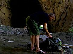 Cave Girl Covered In Cum By Horny Camper