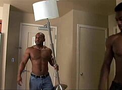 Slutty Big Tits Blonde Milf Banged by Two Black Muscle Men