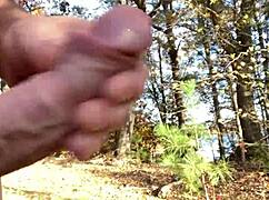 Clitlicker662 goes wild with sloppy outdoor clit play