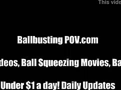 I will drive my pointy heels into your balls, punishing you hard.