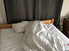 Fuck that skinny brunette babe hard in front of the neighbors!