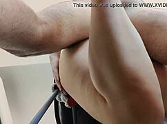 cuckold fantasy unfolds with step mom and intense moments. her tight pussy gets filled with cum.