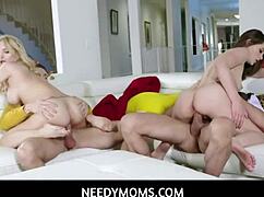 needymoms - stepdaughter aften opal strokes cock to hide our naughty secret.