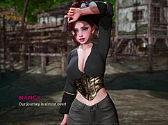 Fat curvy girl in cute outfit poses