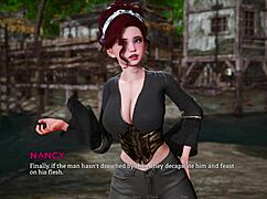 Fat curvy girl in cute outfit poses