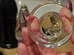 large sextoy stretches redhead's ass wide open