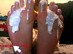 18 year old latina says 'cream my feet webcam'