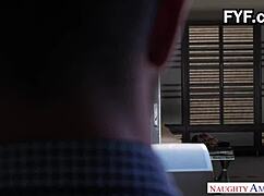 Lauren Philips indulges in trimmed pussy play as a rich redhead.