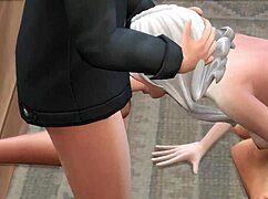 Group sex on floor and on chair