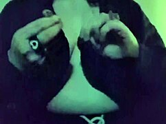 Casual homemade video shot vertically in bed