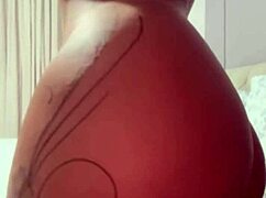 watch this solo trailer featuring a transsexual in fishnets masturbating