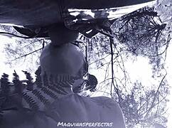 Outdoor Blowjob With Bluee And His Big Deep Throat