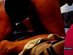 Chubby grandmother rewards son-in-law for house cleaning