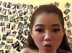 beautiful fresh woman with big tits and sexy asian features