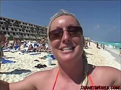 Blonde Coeds Give Handjobs and Blowjobs Outdoors!