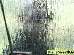 Pale redhead chick banged by black monster rod