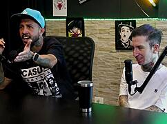 he pulls cum off the women, discovering they're half-brothers despite being married