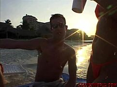 Blonde Coeds Give Handjobs and Blowjobs Outdoors!