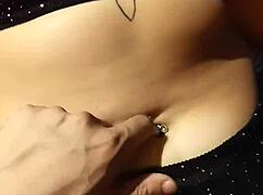 Couple Relaxes With Latina's Belly Button Fetish