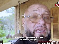 Plump German teen picked up for fucking without condom