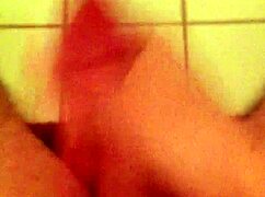 Man wanks in toilet with intense strokes