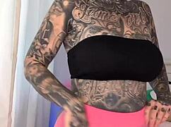 Why is Melody Radford trying on gym tights and flaunting her big ass?