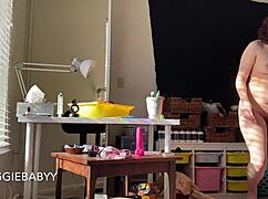 Spying on naked room cleaning voyeur fantasy