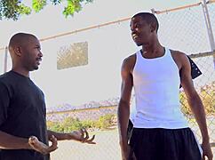 Asian Slut Sucks Two Monster Black Cocks