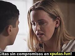 hey, this hot blonde stepmom craves taboo sex with spanish subs!