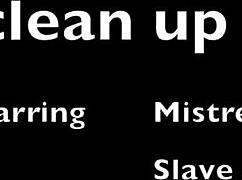 Dominatrix mistress april - using my restrained slave