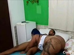 Chubby bbw with big tits loves getting her huge ass fucked by big black cock