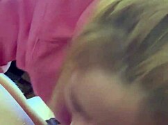 Hoodie Cumshot with European Long Hair Deepthroat Blowjob