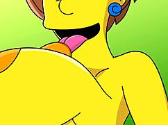 Edna's classroom turns wild in Simpsons porn parody