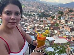 He fucks a young latina in Medellin after meeting her.