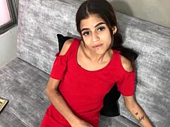 Stepsister Gives Blowjob And I Cum On Her Face!