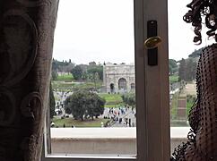 double anal fisting for lady ana in colosseum 😈