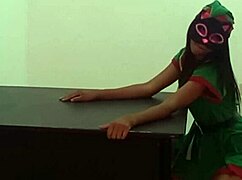 Skinny Brunette Performs Erotic Dance For American Boyfriend